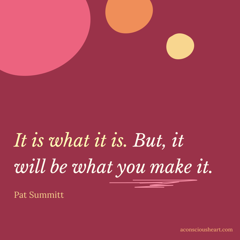 Image with It is what it is quote by Pat Summitt