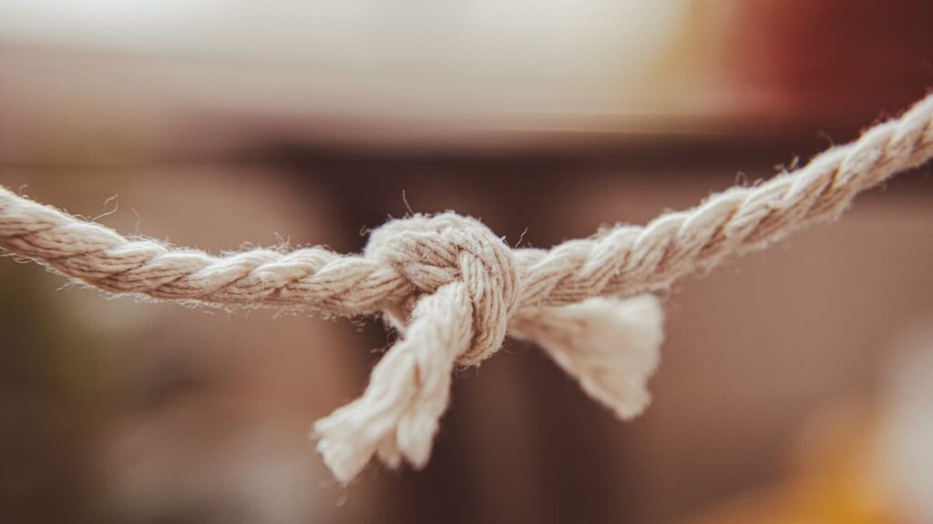 Photo of a knotted rope