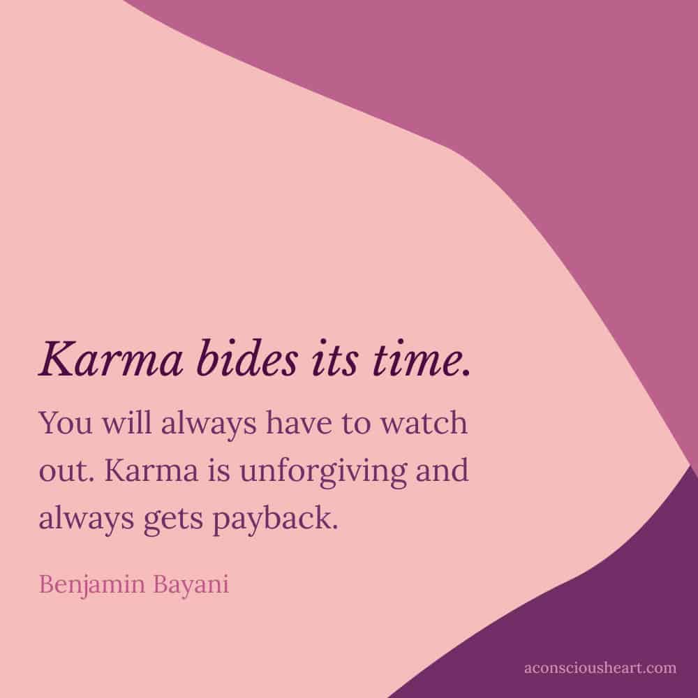 Image with karma quote by Benjamin Bayani