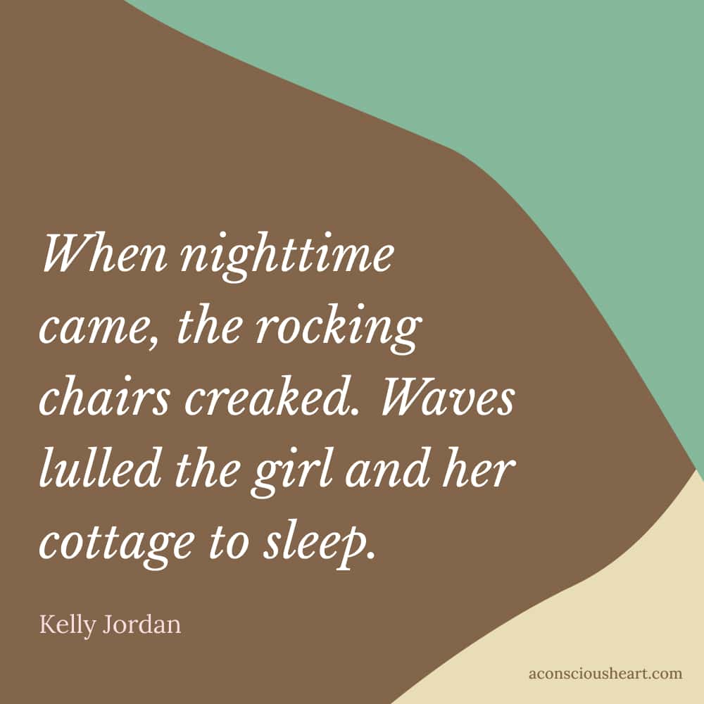 Image with cottage core quote by Kelly Jordan