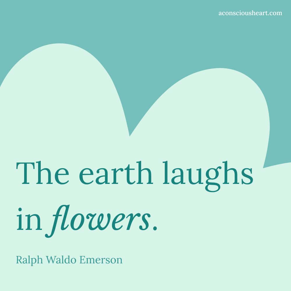 Image with cottage core quote by Ralph Waldo Emerson