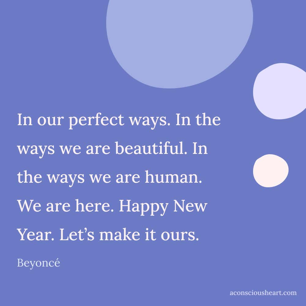 Image with quote about the new year by Beyoncé