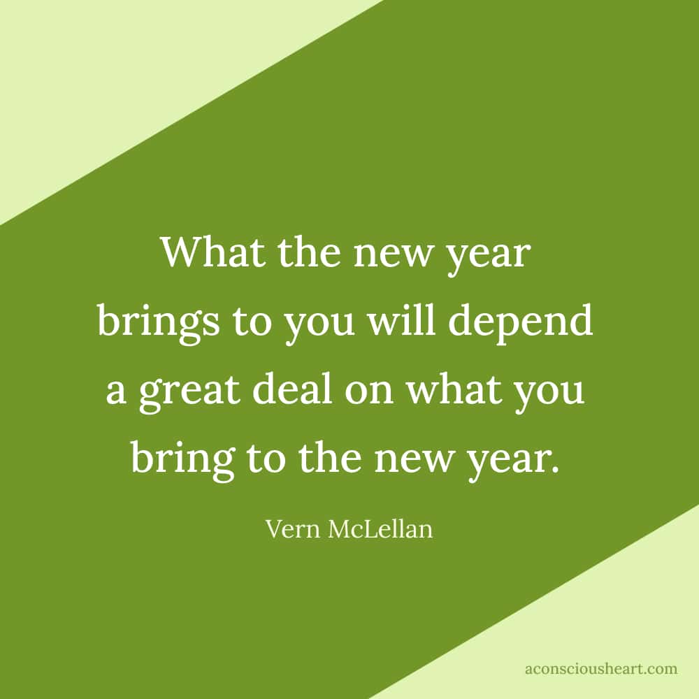 Image with quote about the new year by Vern McLellan