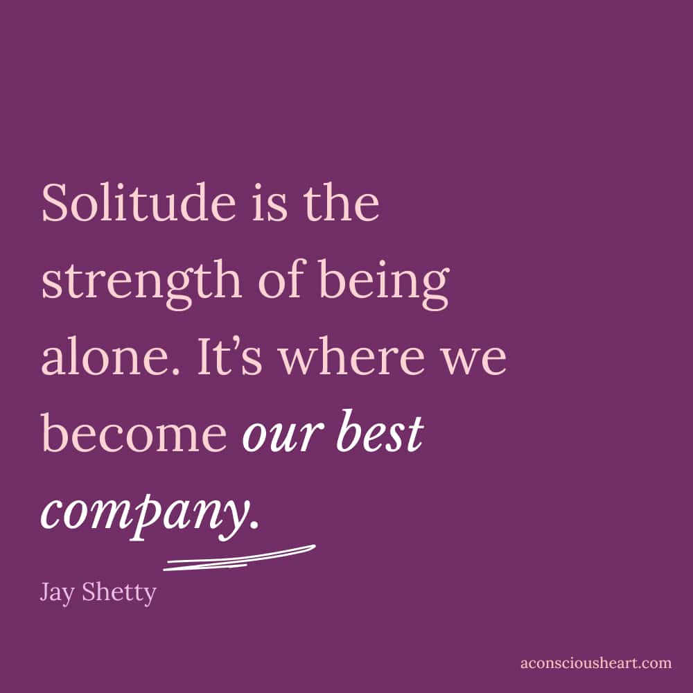 Image with solitude quote by Jay Shetty